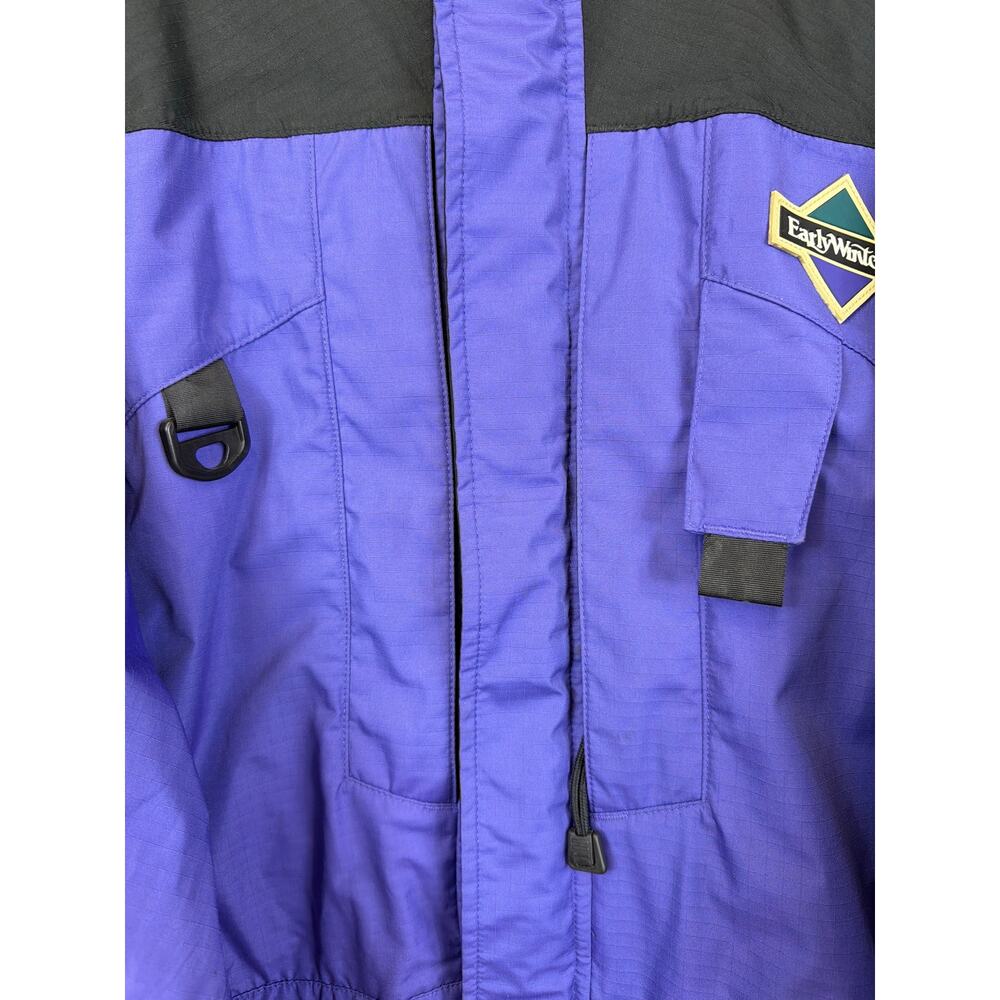 Vintage Early Winters Purple & Black Ripstop Performance Rain Jacket Size XL - Picture 4 of 13
